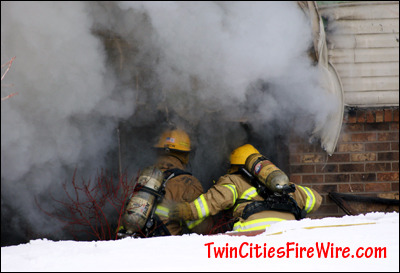 Coon Rapids House Fire, Grouse Street, Minnesota Firefighter