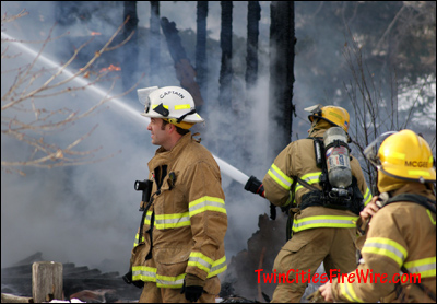 Coon Rapids House Fire, Grouse Street Fire, Coon Rapids Firefighter