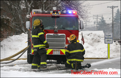 Minneapolis Fire, Bloomington Lake Clinic Fire, South Minneapolis, Firefighters, Minneapolis Engine 7