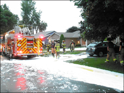 Eagan Firefighter, House Fire, Minnesota, Lightning Strike, Eagan Fire Department Photo